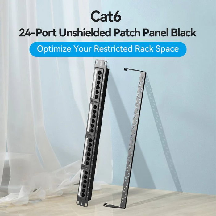Vention Patch Panel KGCB0 24 puertos Cat.6 Negro Vention Patch Panel KGCB0 24 puertos Cat.6 Negro